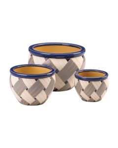 GEO PRINT PLANTER TRIO